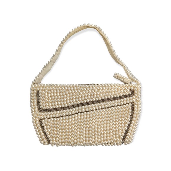 La Royale Handbags - Vintage 1950s La Royale Midcentury Pearl Beaded Tiny Purse